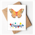 thumbnail image 1 of 3D cometa chino mariposa en color naranja Sobre de la Carta de felicitación de la tarjeta de matrimonio, 1 of 4