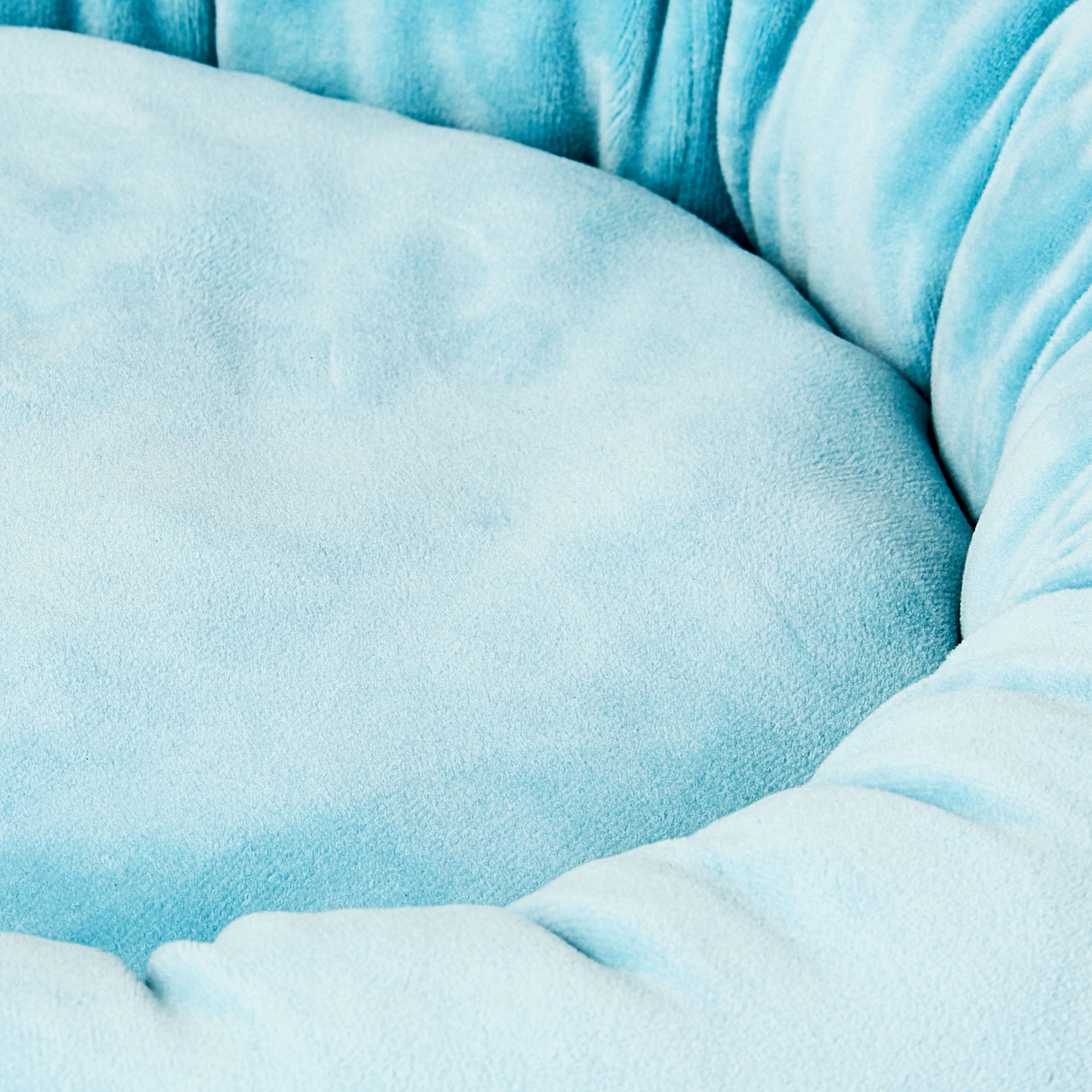 Vibrant Life Small Squishy Cuddler Pet Bed, Blue, 17"