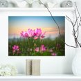 thumbnail image 1 of Design Art - Blooming Lotus Flowers at Sunset, 1 of 4
