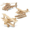 Puzzled Water Plane, Chopper and Nieuport 17 Wooden 3D Puzzle Construction Kit