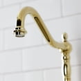 thumbnail image 5 of Kingston Brass KS7752PXBS English Country 1.8 GPM Bridge Kitchen Faucet - Brass, 5 of 6
