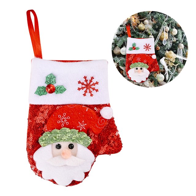 Cateissary Bolsa de vajilla navideña para el hogar, restaurante, cuchara navideña, palillo, tenedor, bolsa de almacenamiento Kits de decoración para fiestas Guante viejo Cateissary HA001464-01