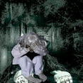 thumbnail image 4 of Crying Ghost With Voice Control Indoor/outdoor Halloween Decor Haunted House Vibrate Cover Face, 4 of 5