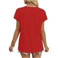 thumbnail image 7 of Horkkom T Shirts for Women Solid Color V Neck Short Sleeve Shirts Casual Loose Summer Tops S, 7 of 7