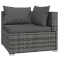 thumbnail image 3 of vidaXL Ensemble Salon de Jardin 9 Pcs avec Coussins Gris en Rotin Poly, 3 of 4