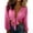Hot Pink, variant on Women's V-Neck Tie-Front Cropped Blouse Long Puff Sleeve Wrap Cover-up Casual Summer Top for Beach and Daily Wear