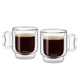 thumbnail image 2 of Ovalware RJ3 Double-Walled Espresso Coffee Set of 2 Clear Borosilicate Glass Cups 4oz/120ml, 2 of 8