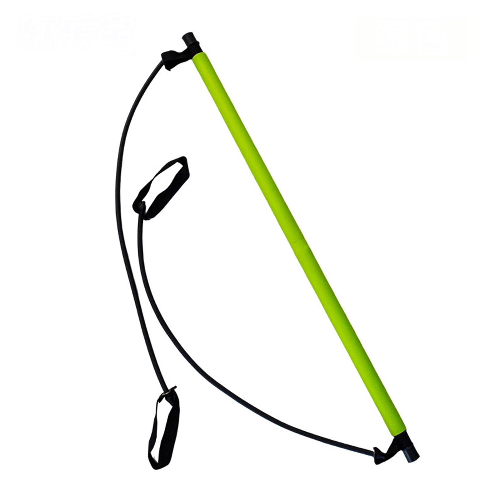 GARDVORA Pilates Bar Kit,Multi-Functional Exercise Stick with Resistance Bands for Full-Body Training,High-Density Foam Handle Pilates Bar,Green