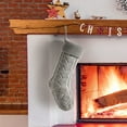 thumbnail image 5 of CuiLiyq Cable Knit Christmas Stockings, 18.1" Large Knitted Stockings Ornaments, Farmhouse Xmas Rustic Boho Decorations for Family Holiday Decor, 5 of 6