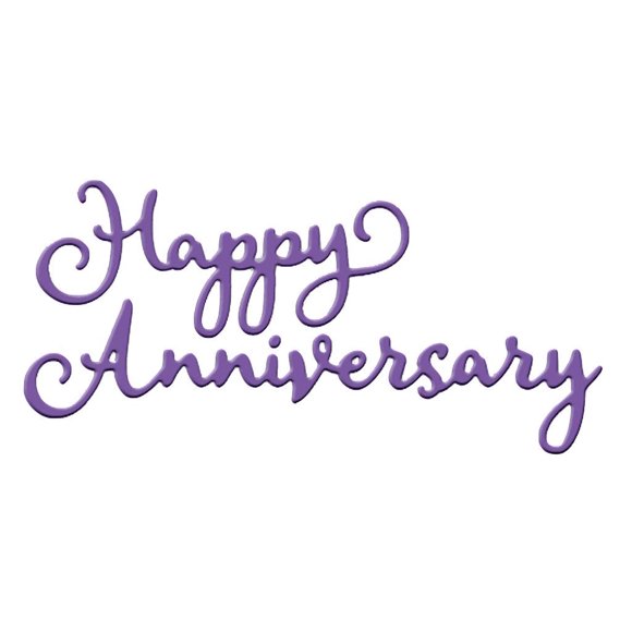 Happy Anniversary Steel Die for Scrapbooking (DIE627G)