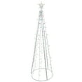 thumbnail image 3 of Northlight Lighted Outdoor Christmas Cone Tree with Star- 6' - Red and Green Lights, 3 of 8