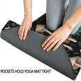thumbnail image 3 of Red Mushroom Leaf Black Pattern Hot Yoga Mat Towel Non Slip for Hot Yoga - Quick-Drying Yoga Mat Cover with 4 Corner Pockets with Travel Bag - Hot Yoga Towel Non Slip 74"x26", 3 of 6