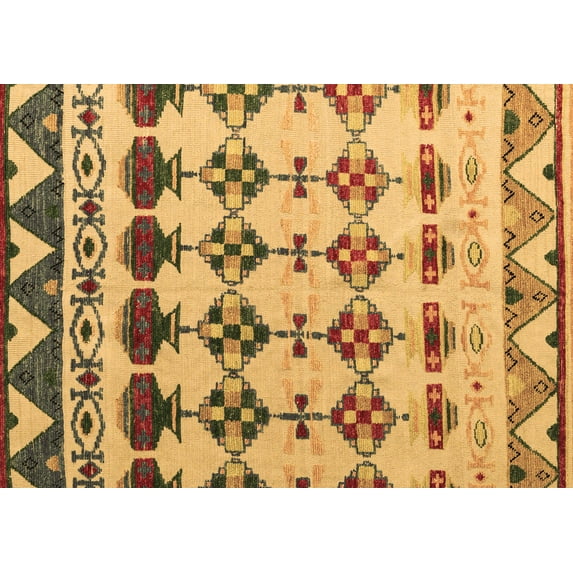 Ahgly Company Indoor Rectangle Abstract Brown Modern Area Rugs, 7' x 10'