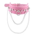 thumbnail image 2 of para Mujer Colr de Cuero Gótico Colr de Cuero, Colr de Graduación de Halloween, Longitud Tota Rosado Sunnimix Gargantilla Punk Gothic Collar, 2 of 6