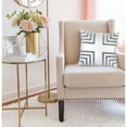 thumbnail image 2 of Parkland Collection Aantra 20x20" Geometric Faux Leather Throw Pillow in Silver, 2 of 9