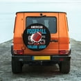 thumbnail image 7 of DouZhe Waterproof Spare Tire Cover, Vintage American Football Prints Adjustable Wheel Covers Fit for Jeep Trailer RV SUV Car, 16 inch, 7 of 7