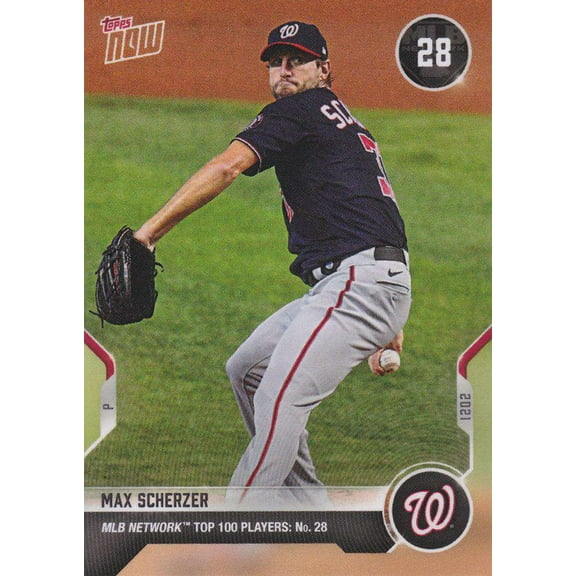 2021 Now MLB Network Top 100 Max Scherzer Trading Card #T-28