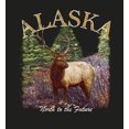 thumbnail image 2 of Adventure Society Alaska Crew Neck Short Sleeve Adult T-shirt
-Medium-Black, 2 of 3