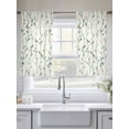 thumbnail image 6 of Green Botanical Semi Sheer Curtains 54 Inch Length 2 Panels Set, Spring Summer Birds Watercolor Sheer Kitchen Curtain Privacy Voile Window Curtain for Living Room Bedroom Rod Pocket Drapes, 6 of 7