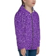 thumbnail image 5 of Kdxio Glitter Purple Pattern Kids Boys Girls Zip Up Hoodie 3D Printed Hooded Sweatshirt Hoody Coat with Pocket 7-12 Y-Medium, 5 of 6