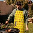 thumbnail image 4 of Yellow Sunflower Flower Pattern Apron-Garden Aprons for Women with Pockets-Cotton Linen Waterproof Kitchen Cooking Gardening Aprons Adjustable for Kitchen,Cooking,BBQ and Salon 33x27 Inch, 4 of 7