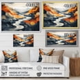 thumbnail image 4 of Designart "River Flowing Waters composition II" Modern Floater Framed Wall Art Print, 4 of 7