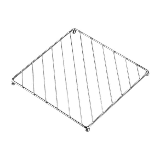 Salvamanteles de hierro para platos, soporte para platos, protección de mesa, soporte cuadrado multiusos para ollas A