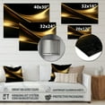 thumbnail image 4 of Designart "Surreal Tides in Gold and Black III" Fractals Metal Wall Art, 4 of 5