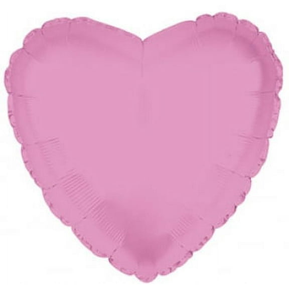 Harnel 18" Baby Pink Heart Mylar Balloons - Pack of 10 for Anniversary, Valentine's Day, Baby Girl and more.