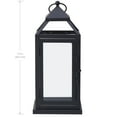 thumbnail image 3 of Elements Set of 3 12-inch Black Metal Decorative Lanterns, 3 of 10