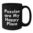 thumbnail image 2 of Puzzles Lovers' Best Friend, Funny Quote Black Coffee Mug, Gifts for Puzzle Enthusiasts from Family, Friends on Birthday, 2 of 4