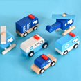 thumbnail image 3 of Wooden Educational Toy Simulation Engineering Vehicle/Ambulance/Fire Truck, 3 of 6