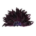 thumbnail image 3 of Tocado de plumas para mujer, accesorio fotográfico, tocado de carnaval para festivales de Halloween violeta, 3 of 8