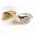 thumbnail image 2 of Aspire Jewels-Unisex Old English Initial Signet Ring – Personalized Custom Engraved Oval Top Jewelry – Gold, Rose Gold & White Plated Initial Signet Ring – US Sizes 5–10, 2 of 4