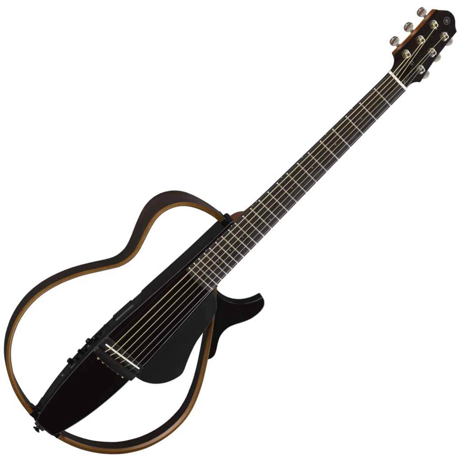 Yamaha SLG200S Steel String Silent Acoustic Electric Guitar Trans, Black