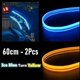 thumbnail image 2 of 2Pcs 60cm Car LED Atmosphere Light Strip Flexible Silicone Daytime Running Light Ice Blue Turn Yello, 2 of 5