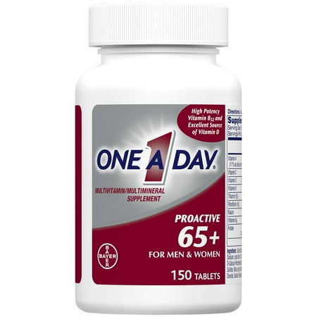 (2 pack) One A Day Proactive 65+ Multivitamin Tablets for Men and Women, 150ct