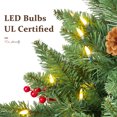thumbnail image 3 of JOSTYLE 6FT Pre-Lit Christmas Tree, Artificial Christmas Tree with 250 UL-Certified LED Lights and 800  Branch Tips for Indoor Outdoor Christmas Party Holiday Decoration, Green, 3 of 10