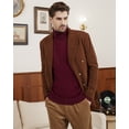 thumbnail image 4 of Kallspin Men's Turtleneck Sweaters Wool Blend High Neck Pullover Sweaters(Burgundy Red,X-Large), 4 of 7