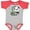 Baseball Heather and Red, variant on Inktastic My Daddy Loves Me Cute Panda Boys or Girls Baby Bodysuit