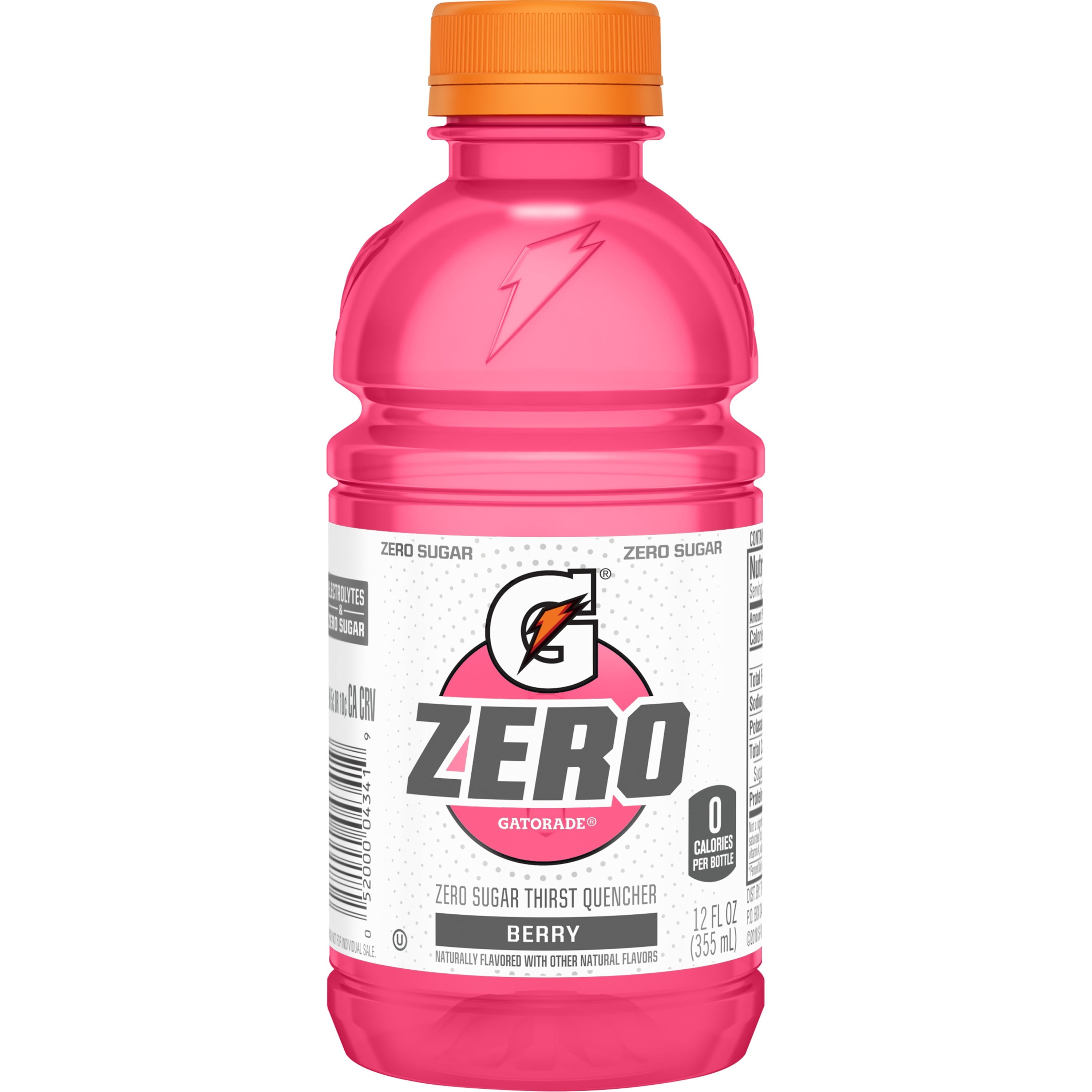 Gatorade Zero Sugar Thirst Quencher, Berry, 12 fl oz, 12 Count Bottles