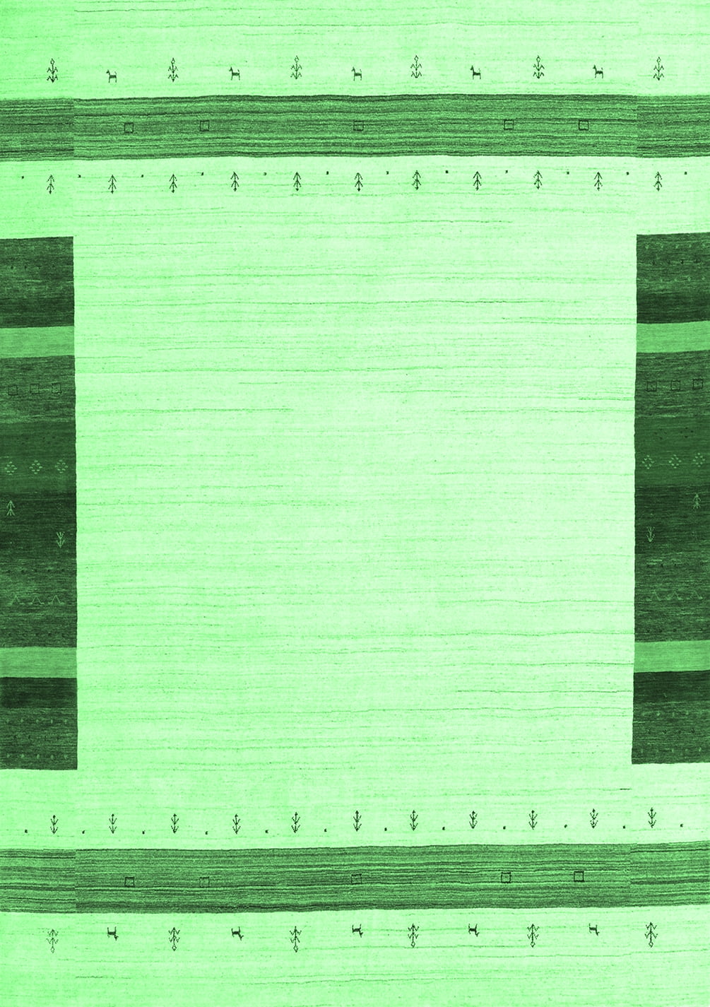 Ahgly Company Indoor Rectangle Solid Emerald Green Modern Area Rugs, 2 ...
