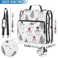 thumbnail image 2 of FORMRS Zipper Binder with Shoulder Strap 2-inch Ring 500 Sheet Capacity File Bag, Black Cartoon Snowmen, 2 of 5