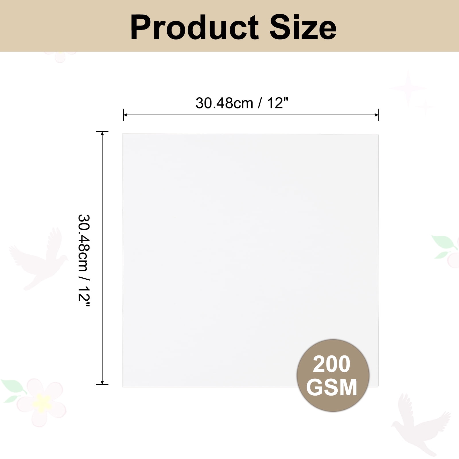 Uxcell Parchment Paper Aged Look Stationery Vintage Paper Sheet for Certificate Invitation Envelope White 12 x 12 Inch
