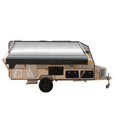 thumbnail image 1 of ALEKO RV Rétractable Auvent 13'X8' Camping Imperméable Vinyle Canopée Rayures Noires, 1 of 12