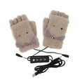 thumbnail image 1 of Penkiiy Heated Mittens for Women Smart USB Plug In Winter Cold Proof And Warm Keeping Plush Gloves Washable And Warm Keeping Hand Treasure Coffee Mittens, 1 of 2