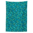 thumbnail image 3 of Ambesonne Teal Tablecloth Rectangular Table Cover, Abstract Wave Ocean Motif, 52"x70", Mint Green Blue, 3 of 4