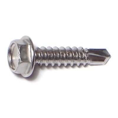

#8-18 x 3/4 410 Stainless Hex Washer Head Self-Drilling Screws (65 pcs.)