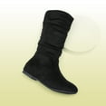 thumbnail image 6 of BURUDANI Girl's Kid's Cute Zipper Flat Heel Mid Calf Boot Shoes BLVD-K BLACK Size 3, 6 of 6