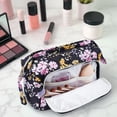 thumbnail image 4 of Makeup Bag Travel Toiletry Bag Cosmetic Bags for Women, Wide-open Pouch Make up Organizer Case for Travel Essentials Toiletries Accessories, Flower, 4 of 8